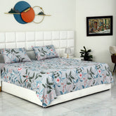 3 PCs Double Bed Sheet-Petunia